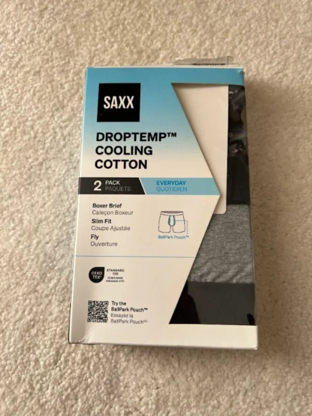 SAXX DropTemp Cooling Cotton Boxer Briefs – 2 Pack